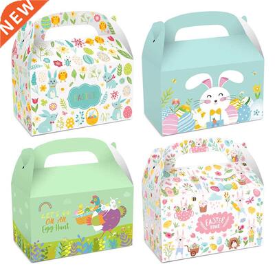 4pcs Easter Bunny Paper Gift Packing Bags Valentine's Da