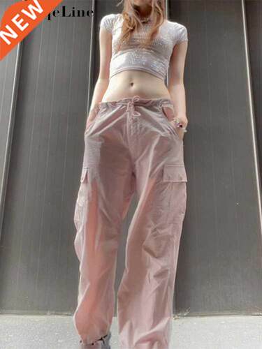 Jacuqeline 2022 Casual Drawstring y2k Pants Cargo Women Low