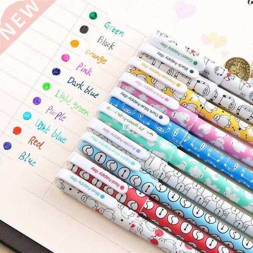 10 Different Colorsbox Color Pen Gel Pens Pen Cute Korean