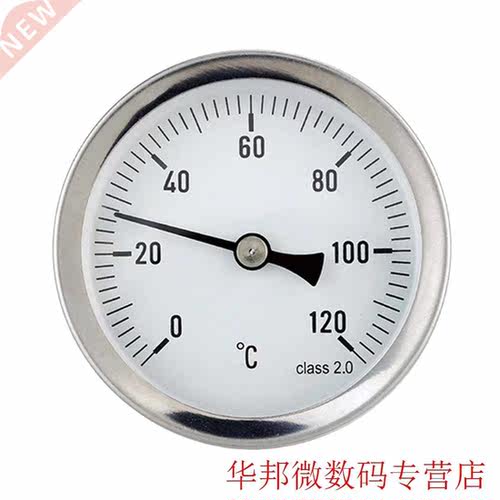 Aluminum Temperature Gauge 63mm Dial Horizontal Thermometer