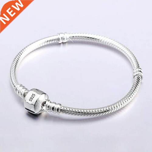 Never fade Silver Color Chain Charm Bracelet with S925 Logo