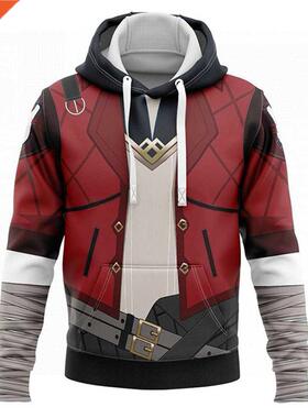 Arcane LOL VI Cosplay Hoodie Hood Pullover Sweatshirt Setwea
