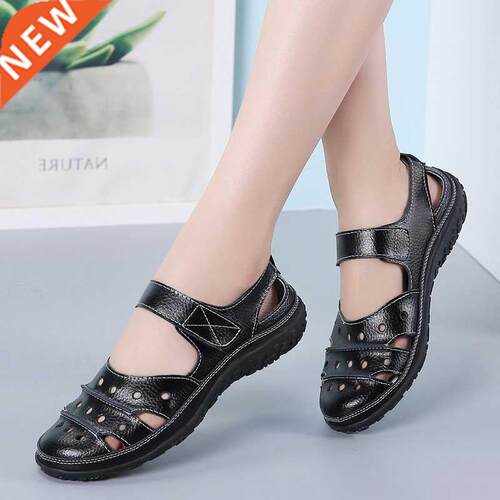 Women Sandals Ladies Comfortable Ankle Hollow Round Toe Sand