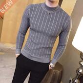 Mens Fashion Blend and Wool Winter Boutique Autumn Striped