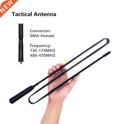 New Tactical SMA-F Foldable Antenna VHF UHF Walkie Talkie Ba