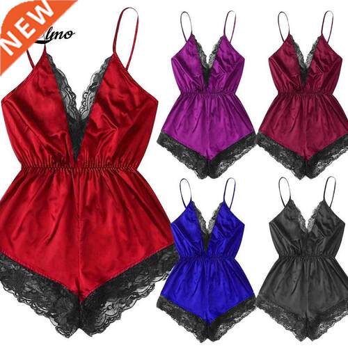 Women Spwear Comfortable Sveless Strap Nightwear Lace
