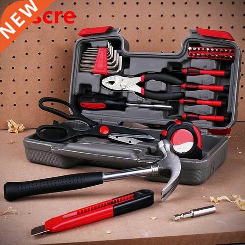 39pcs Home Hand Tool Set Kit Household Mechanics Remover Rep