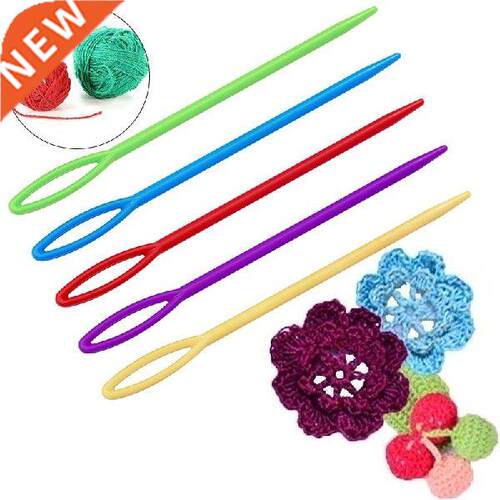 10Pcs Color Plastic Hand Sewing Needle Crochet Hooks