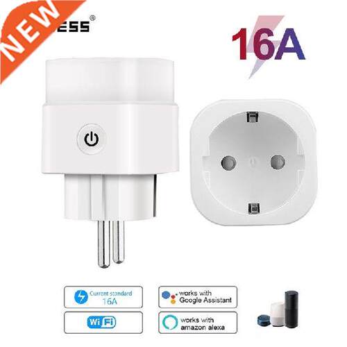 Aubess Tuya 16A EU Standard WiFi Smart Plug with Power