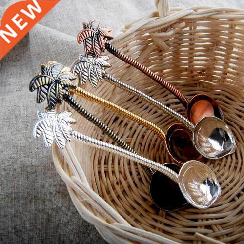 Vintage royal style Coconut Tree Tea Coffee Spoon Ice Cream