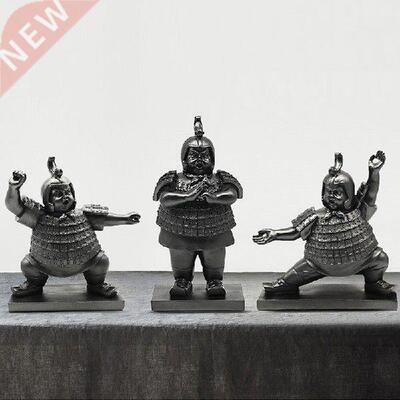 Chinese Retro Terracotta Resin Crafts Ornaments Home Living