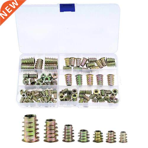 100PCS/Box Zinc Alloy Furniture Hex Socket Screw Inserts M4