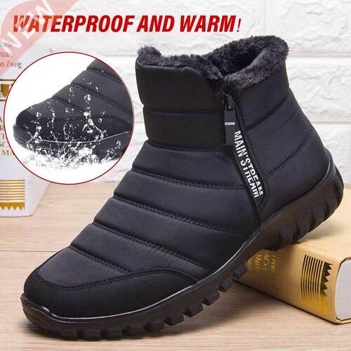 2022 winter boots men waterproof snow men shoes flat Casual
