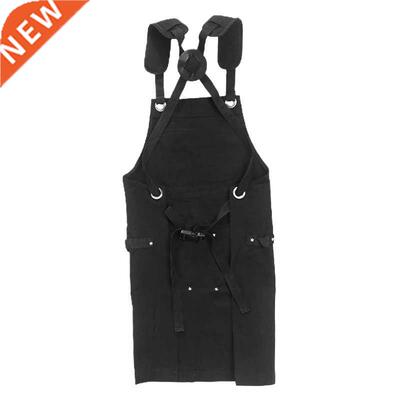 Canvas Adjustable Work Apron with Tools Utility Pockets Cros