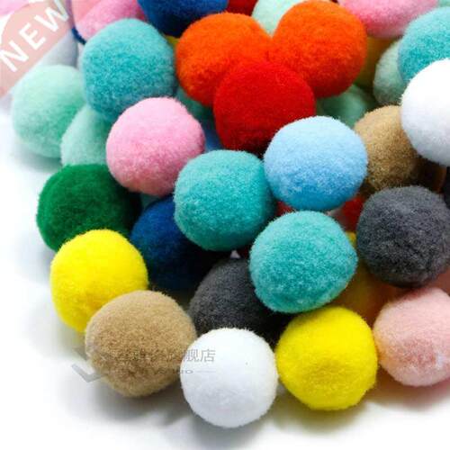 100 pcs  Crafts Colourful Mini Fluffy Pom poms Felt 10mm