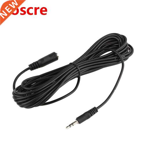16FT/5Meters Black Extension Cable For IR Receiver 3.5mm e