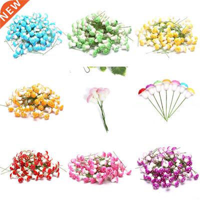 100pcs Artificial Mini Mushroom model Fairy Garden Plant act