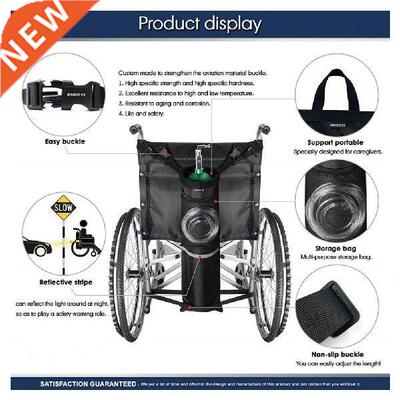 Reflective Stripe Solid Oxygen Cylinder Bag Universal Black