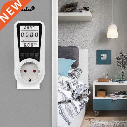 New EU/US Plug Digital Current Meter Voltmeter Electricy
