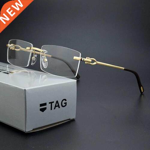 2022 Rimless glasses frame men myopia prescription eye glass