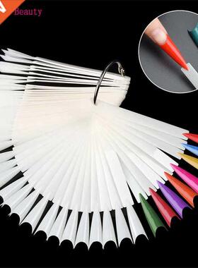 50pcs Stiletto Nail Tips Fan Transparent Natural/Clear Fake
