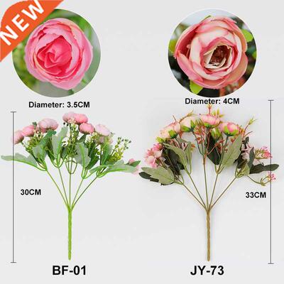 Artificial Flowers Simple 10 Heads Bouquet Rose Silk High E