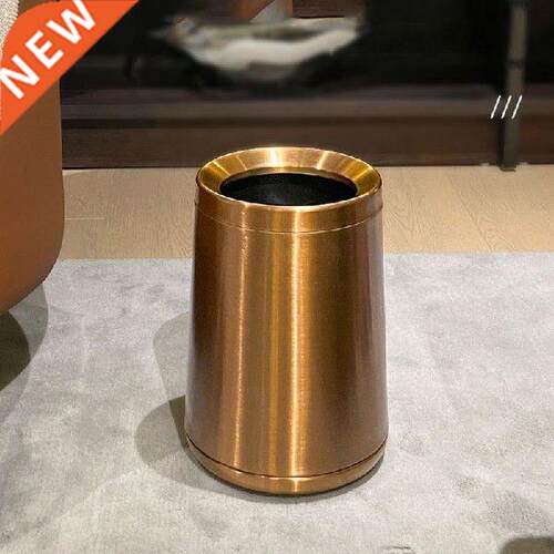 Bathroom Round Trash Bin Gold Sorting Office Table Gbage
