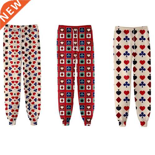 Funny Poker Playing Cards D Joggers Pants Men/Women Casual