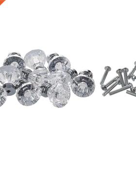 10x Clear Acrylc Drawer Pull Knob Cabnet Chest Bn Handle