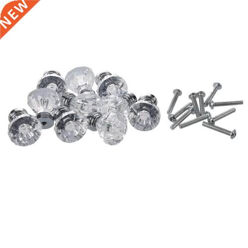 10x Clear Acrylc Drawer Pull Knob Cabnet Chest Bn Handle