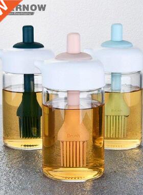 Portable Silicone Barbecue Oil Brush Glass Bottle Grill