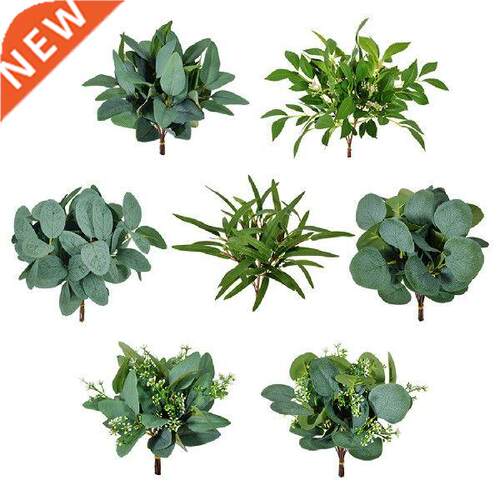 5Pcs/Set Artificial Eucalyptus Bouquet Plastic Fake Leaves
