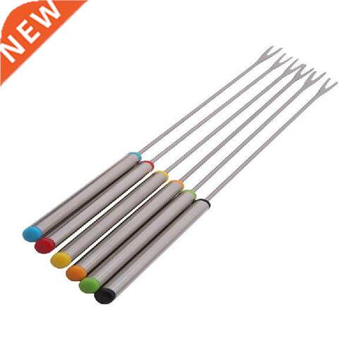 6Pc Stainless Steel Chocolate Fork Hot Pot Forks Cheese