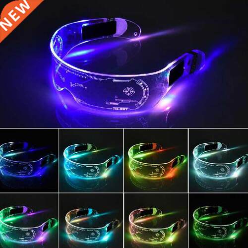 LED Luminous Sunglasses Vintage Punk Glasses Men Women Fashi