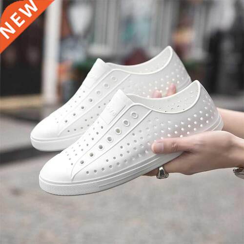 HKXN 2022 Summer Men's Fashion Hole Sandals Lightweight Soft