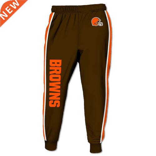 Casual Striped Browns Jogging Sweatpants Fashion Hip Hop Cle