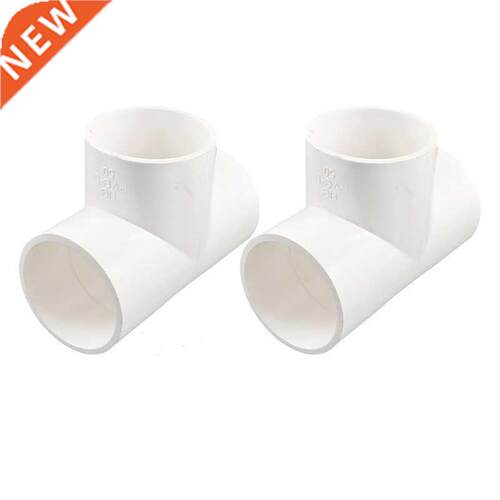 2Pcs 3 Way Water Hose Fitting Coupler Connectors 50mm White