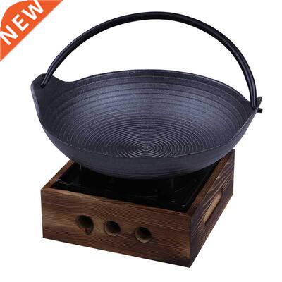 25%,Thickened cast iron double ears dry pot Japanese