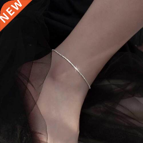 Sparkling Gypsophila Anklet 925 Sterling Silver Adjustable C