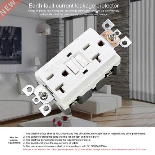 US Standard Universal Power Socket 125V 20A Safe Electrical