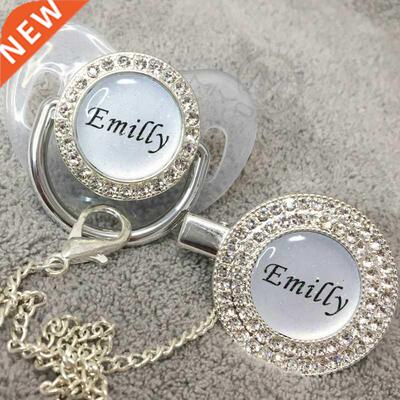 MIYOCAR custom any glitter name photo clear bling pacifier