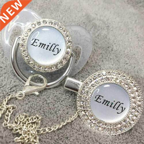 MIYOCAR custom any glitter name photo clear bling pacifier