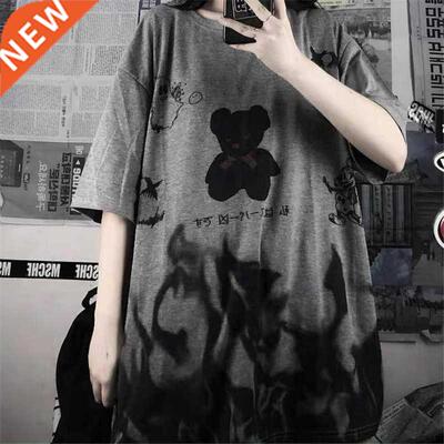 Black Japan T Shirt Loose Summer Oversize T Shirt Women Hara