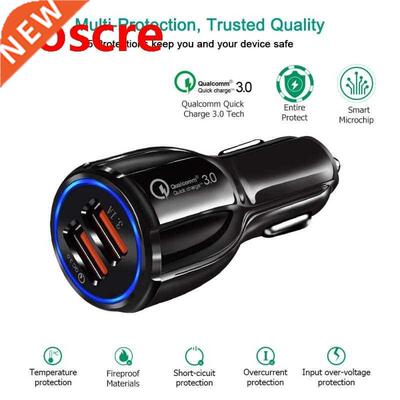 Dual USB Car Charger 5V 3.1A Universal Auto Mini Quick Charg
