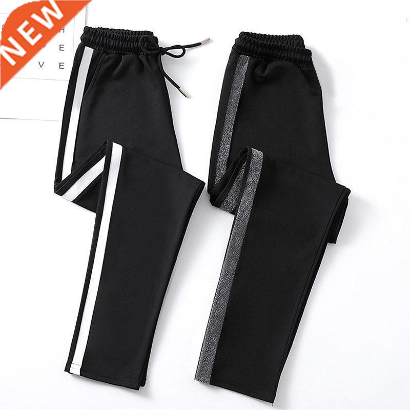 Female Trousers Contrast Panel Sweatpants Women Casual Harem