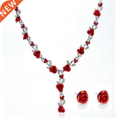 Vintage Necklace Earrings Wedding Bridal Elegant Jewelry Set