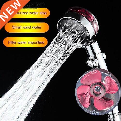 Turbo Rotating Shower Head Water Saving Flow 360 Degrees