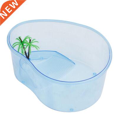 Turtle Habitat Lake Terrapin Reptile Aquarium Tank with Plat