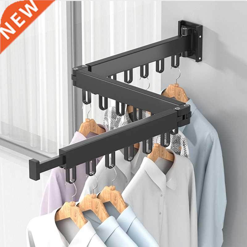 wall hanging cloth drying rack retractable folding clothes