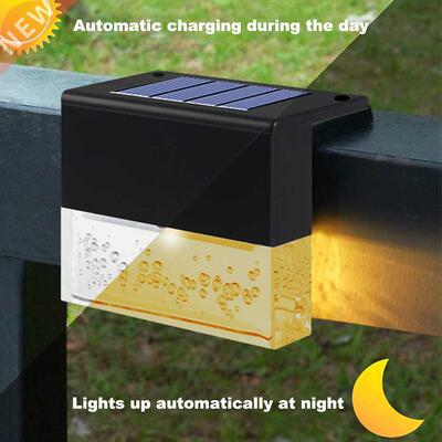 Yard Fence Light LED Solar Panel Warm White 3000K